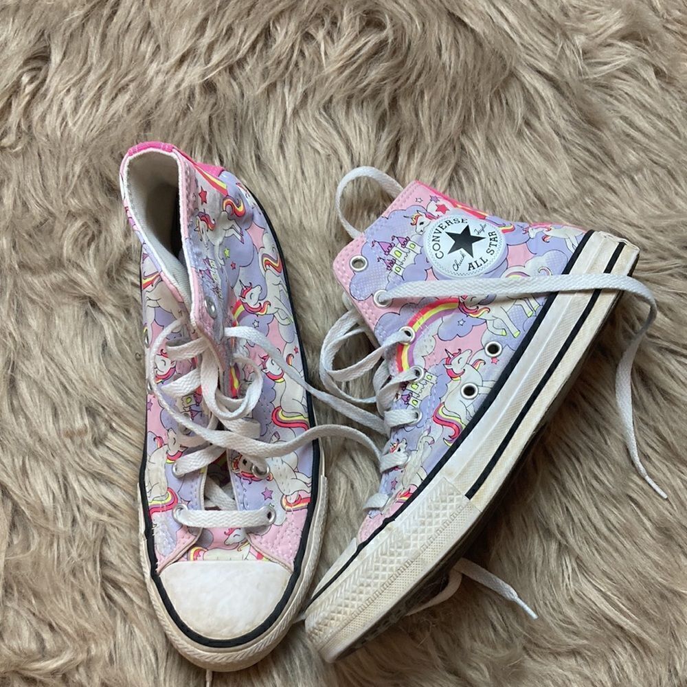 Converse Kids Unicorn High Top Sneakers -pink purple